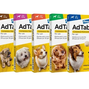 ANTIPARASSITARIO CANE - COMPRESSE MASTICABILI ADTAB